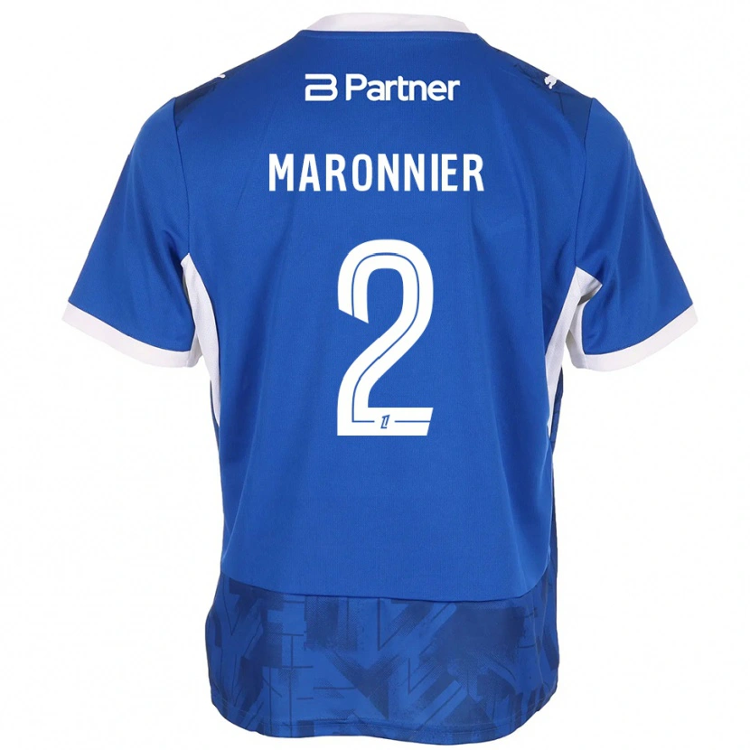 Danxen Uomo Maglia Lucas Maronnier #2 Blu Medio Bianco Kit Gara Home 2026/27 Maglietta
