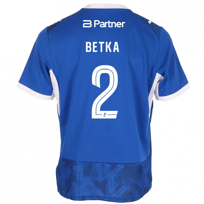 Danxen Uomo Maglia Naël Betka #2 Blu Medio Bianco Kit Gara Home 2026/27 Maglietta