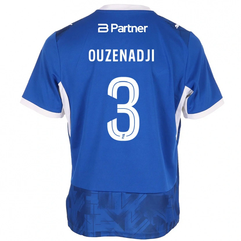 Danxen Uomo Maglia Anis Ouzenadji #3 Blu Medio Bianco Kit Gara Home 2026/27 Maglietta