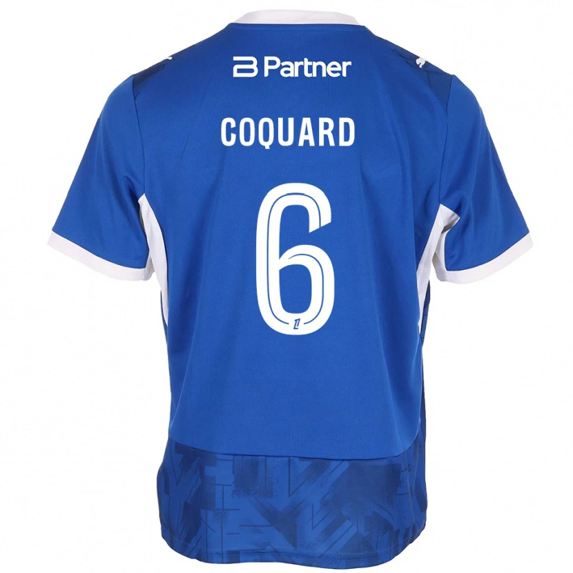 Danxen Uomo Maglia Alexis Coquard #6 Blu Medio Bianco Kit Gara Home 2026/27 Maglietta