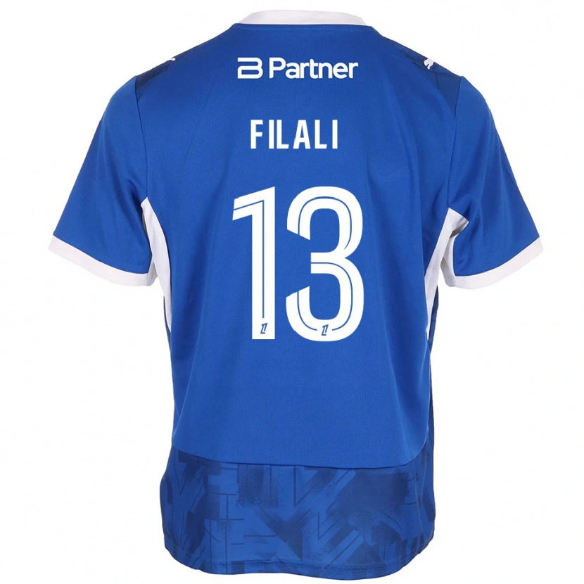 Danxen Uomo Maglia Saad Filali #13 Blu Medio Bianco Kit Gara Home 2026/27 Maglietta