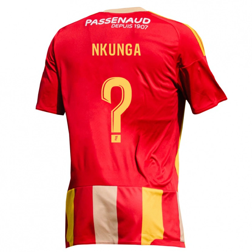 Danxen Uomo Maglia Florian Nkunga #0 Giallo Rosso Verde Kit Gara Home 2026/27 Maglietta