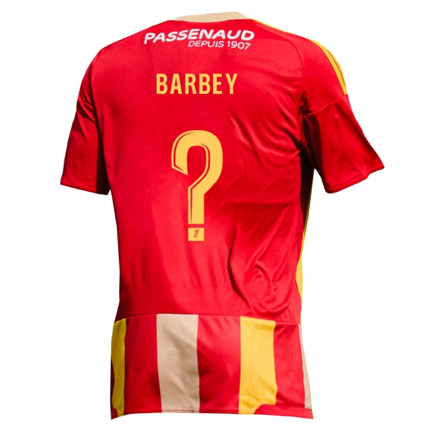 Danxen Uomo Maglia Eliott Barbey #0 Giallo Rosso Verde Kit Gara Home 2026/27 Maglietta