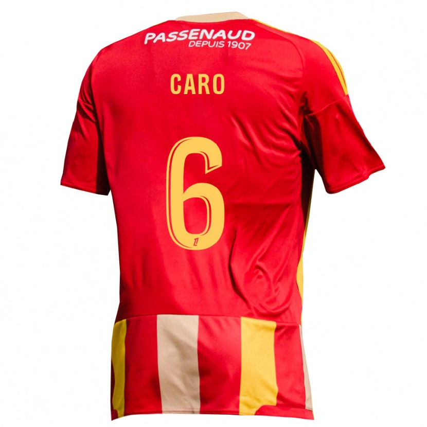 Danxen Uomo Maglia Titouan Caro #6 Giallo Rosso Verde Kit Gara Home 2026/27 Maglietta