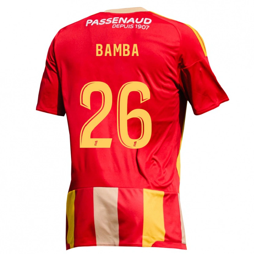 Danxen Uomo Maglia Rayan Bamba #26 Giallo Rosso Verde Kit Gara Home 2026/27 Maglietta