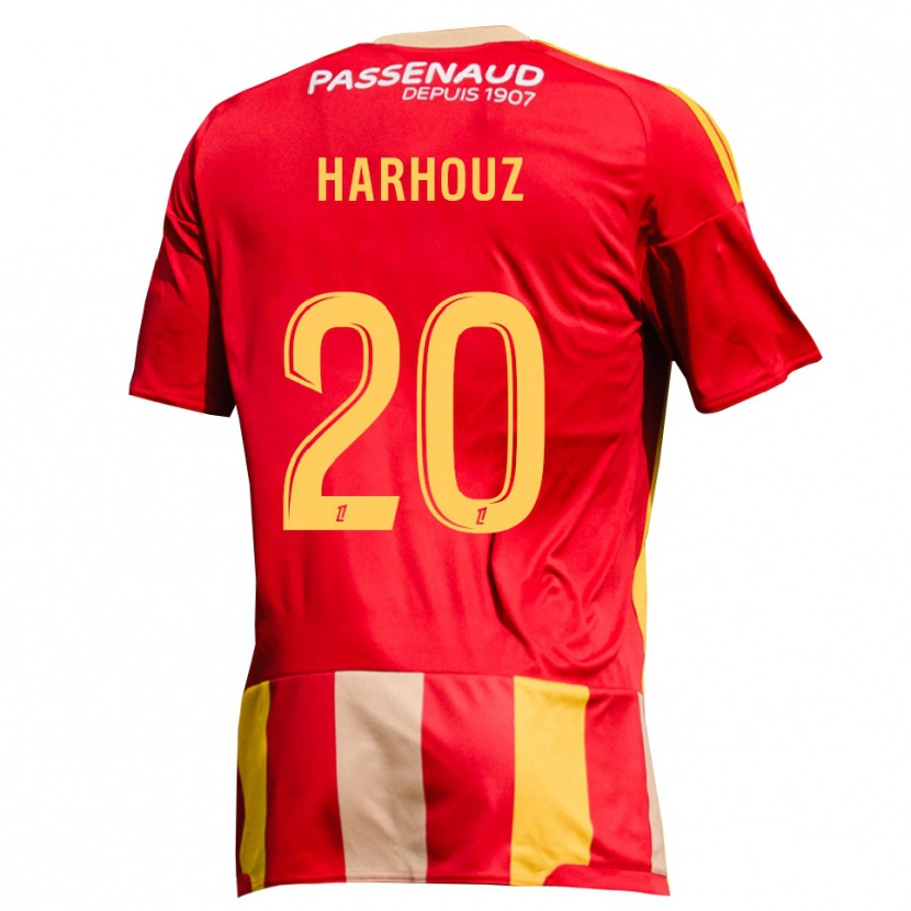 Danxen Uomo Maglia William Harhouz #20 Giallo Rosso Verde Kit Gara Home 2026/27 Maglietta