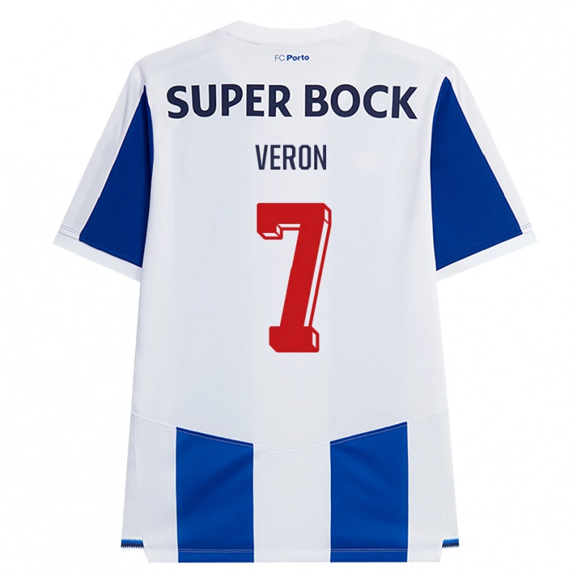 Danxen Uomo Maglia Gabriel Veron #7 Blu Bianco Rosso Kit Gara Home 2026/27 Maglietta