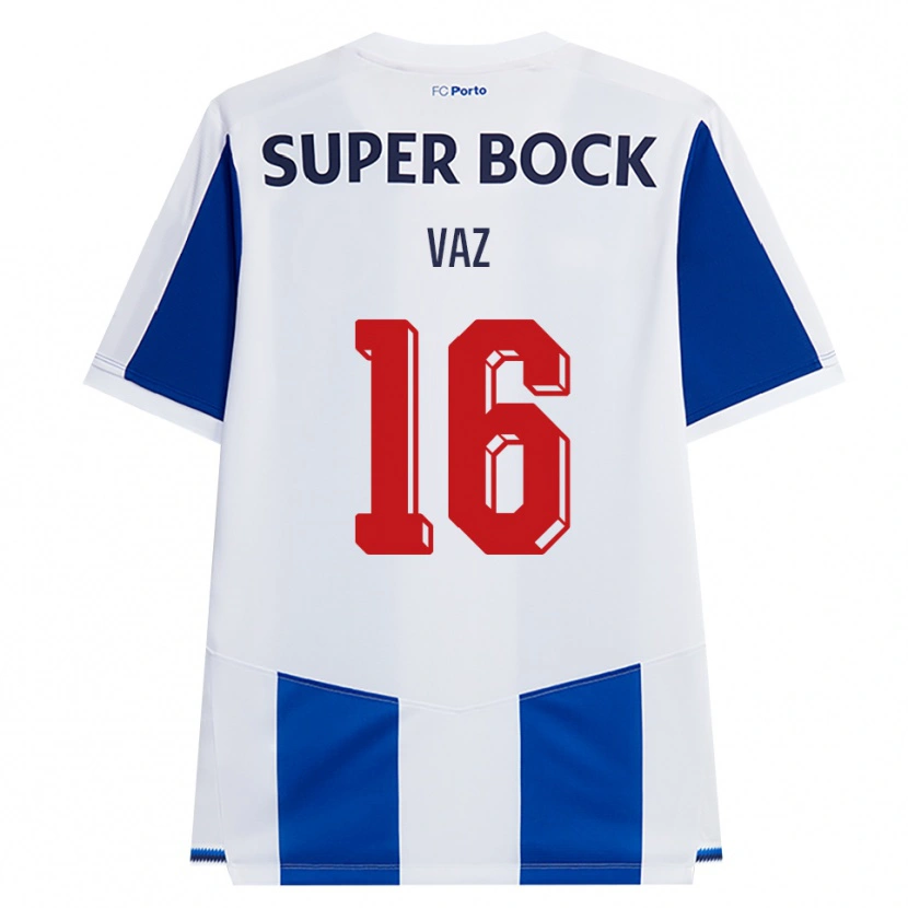 Danxen Uomo Maglia Matilde Vaz #16 Blu Bianco Rosso Kit Gara Home 2026/27 Maglietta