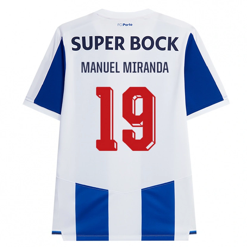 Danxen Uomo Maglia Manuel Miranda #19 Blu Bianco Rosso Kit Gara Home 2026/27 Maglietta