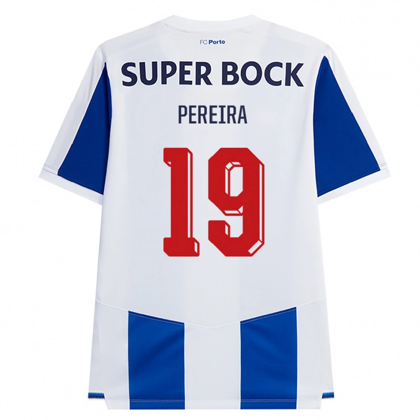 Danxen Uomo Maglia João Pereira #19 Blu Bianco Rosso Kit Gara Home 2026/27 Maglietta