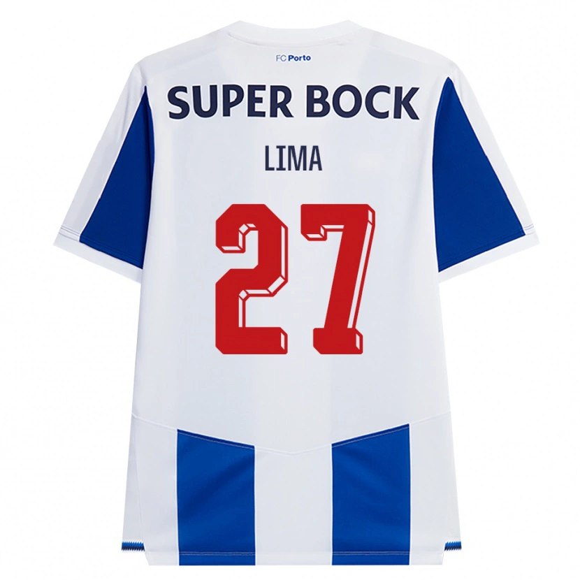 Danxen Uomo Maglia Cláudia Lima #27 Blu Bianco Rosso Kit Gara Home 2026/27 Maglietta