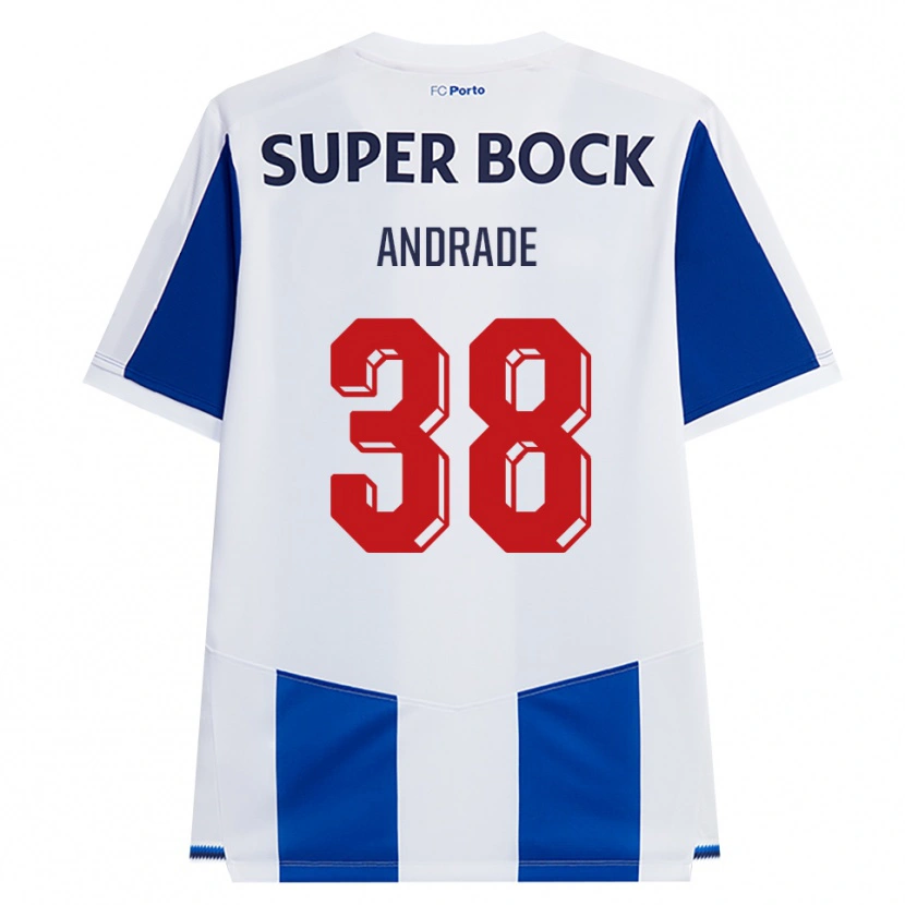 Danxen Uomo Maglia Fernando Andrade #38 Blu Bianco Rosso Kit Gara Home 2026/27 Maglietta