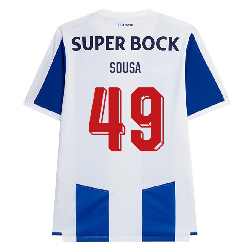 Danxen Uomo Maglia Gonçalo Sousa #49 Blu Bianco Rosso Kit Gara Home 2026/27 Maglietta
