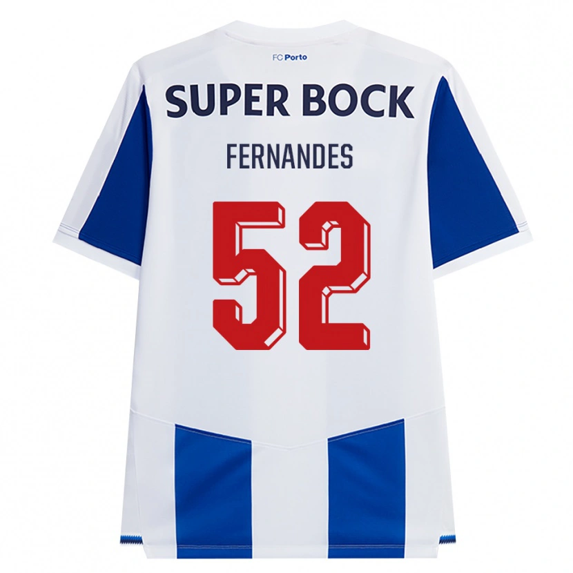 Danxen Uomo Maglia Martim Fernandes #52 Blu Bianco Rosso Kit Gara Home 2026/27 Maglietta