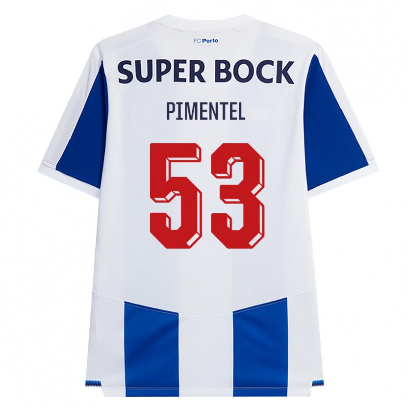 Danxen Uomo Maglia Eric Pimentel #53 Blu Bianco Rosso Kit Gara Home 2026/27 Maglietta