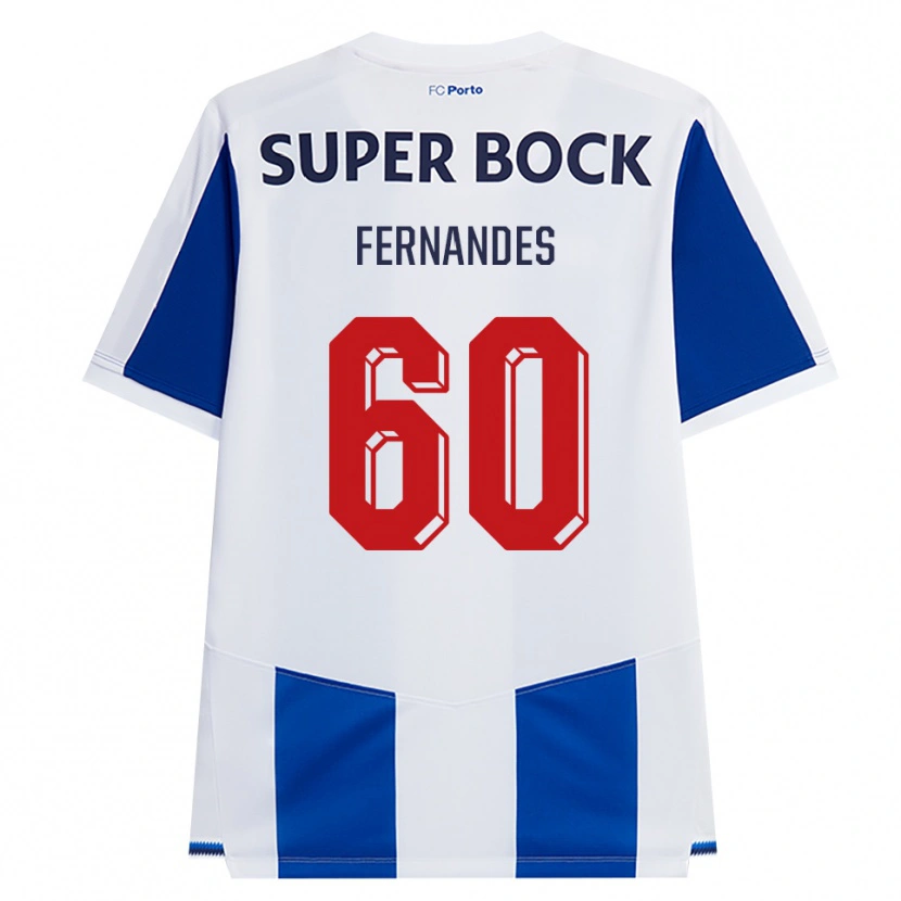 Danxen Uomo Maglia Francisco Fernandes #60 Blu Bianco Rosso Kit Gara Home 2026/27 Maglietta