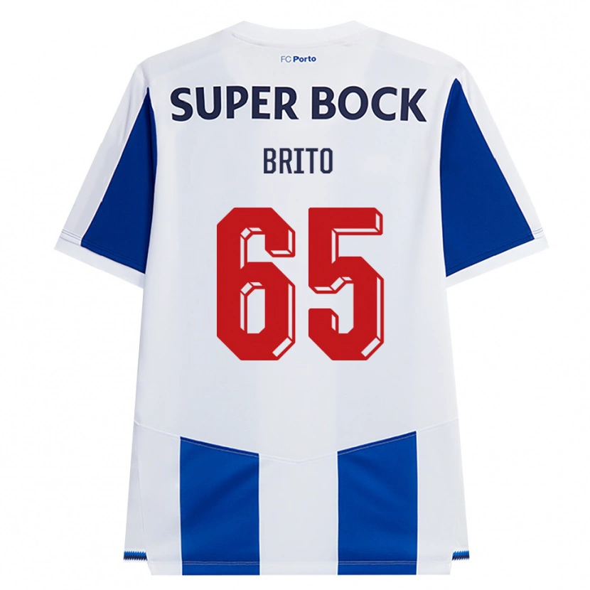 Danxen Uomo Maglia João Brito #65 Blu Bianco Rosso Kit Gara Home 2026/27 Maglietta