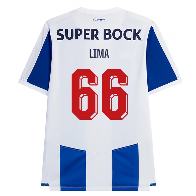Danxen Uomo Maglia Bernardo Lima #66 Blu Bianco Rosso Kit Gara Home 2026/27 Maglietta