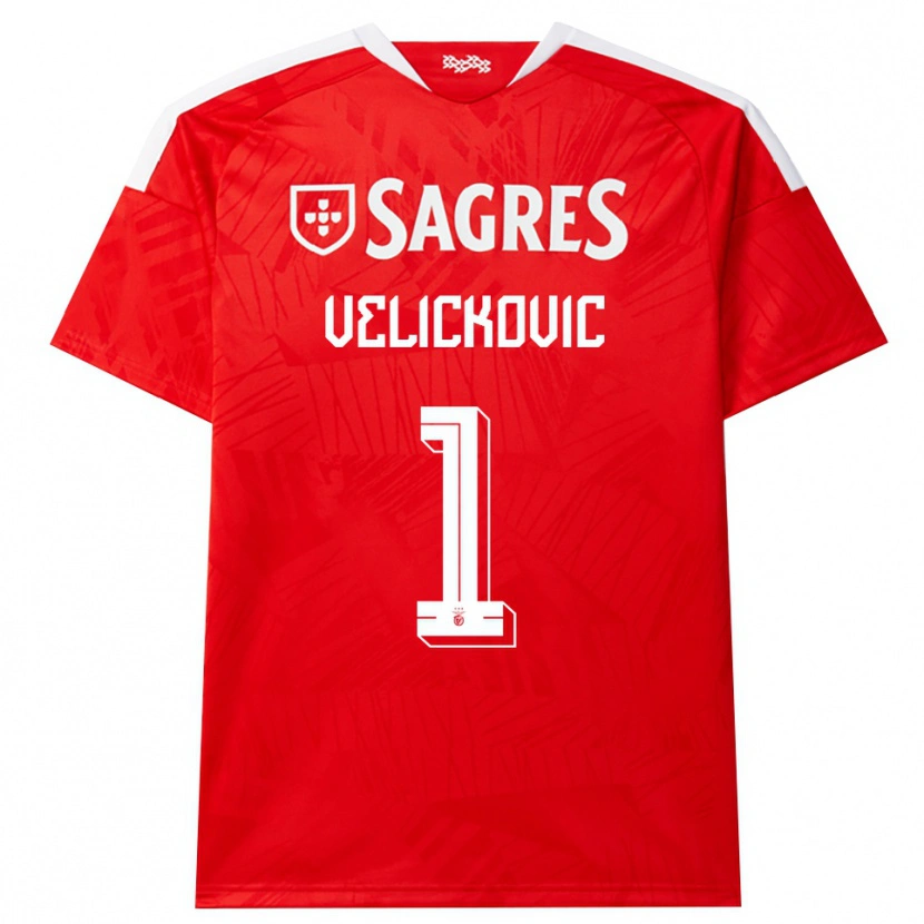 Danxen Uomo Maglia Luka Velickovic #1 Rosso Bianco Giallo Kit Gara Home 2026/27 Maglietta