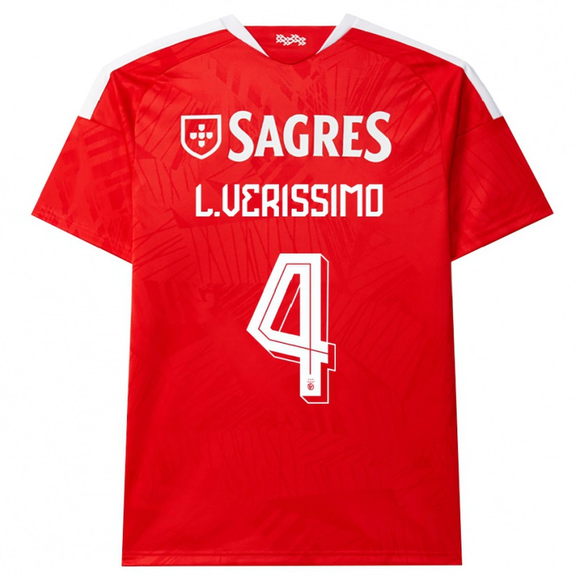 Danxen Uomo Maglia Lucas Verissimo #4 Rosso Bianco Giallo Kit Gara Home 2026/27 Maglietta
