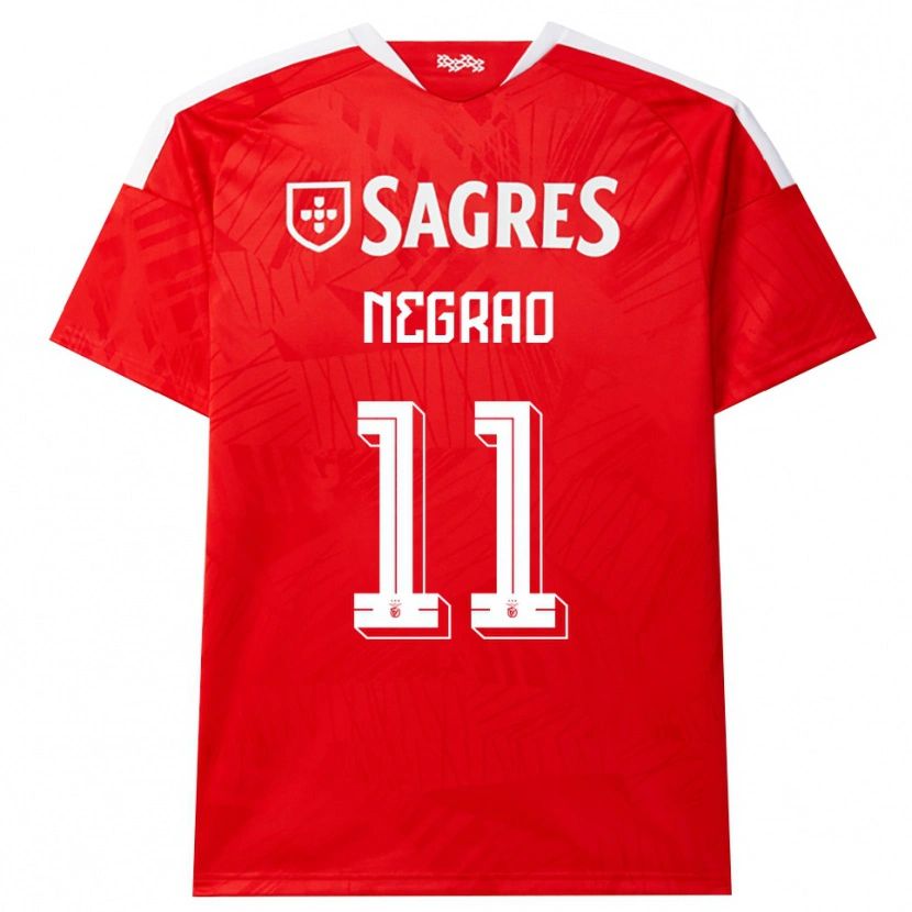 Danxen Uomo Maglia Maria Negrao #11 Rosso Bianco Giallo Kit Gara Home 2026/27 Maglietta
