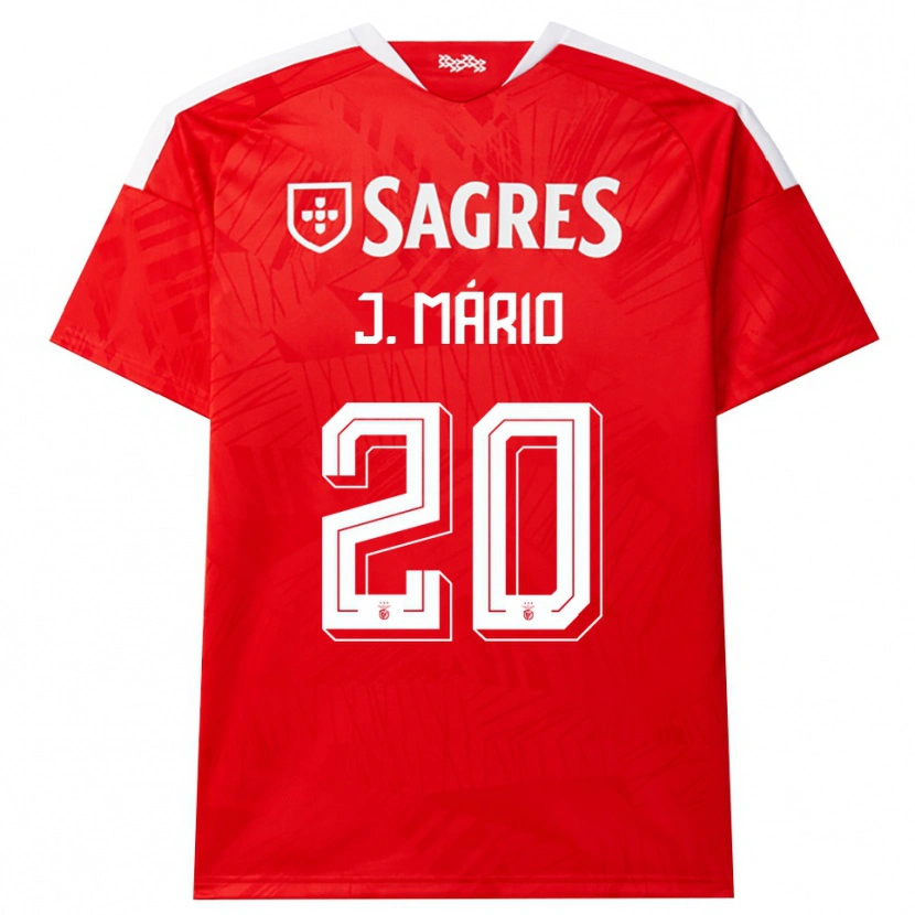 Danxen Uomo Maglia Joao Mario #20 Rosso Bianco Giallo Kit Gara Home 2026/27 Maglietta