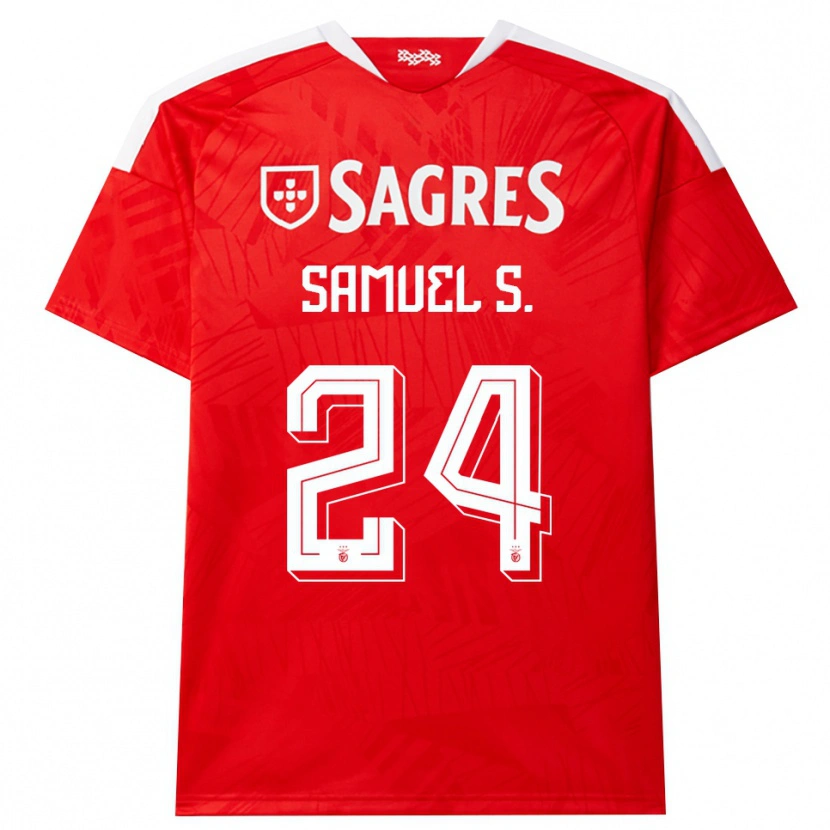 Danxen Uomo Maglia Samuel Soares #24 Rosso Bianco Giallo Kit Gara Home 2026/27 Maglietta