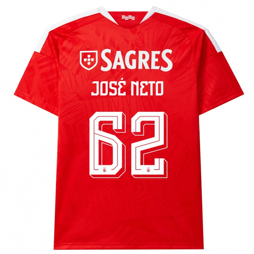 Danxen Uomo Maglia José Neto #62 Rosso Bianco Giallo Kit Gara Home 2026/27 Maglietta