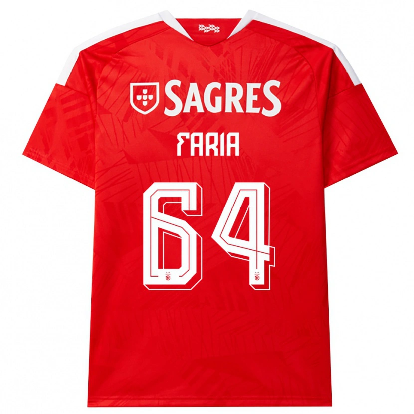 Danxen Uomo Maglia Hugo Faria #64 Rosso Bianco Giallo Kit Gara Home 2026/27 Maglietta