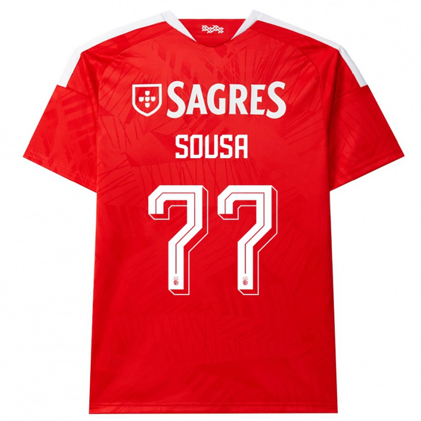 Danxen Uomo Maglia Gerson Sousa #77 Rosso Bianco Giallo Kit Gara Home 2026/27 Maglietta