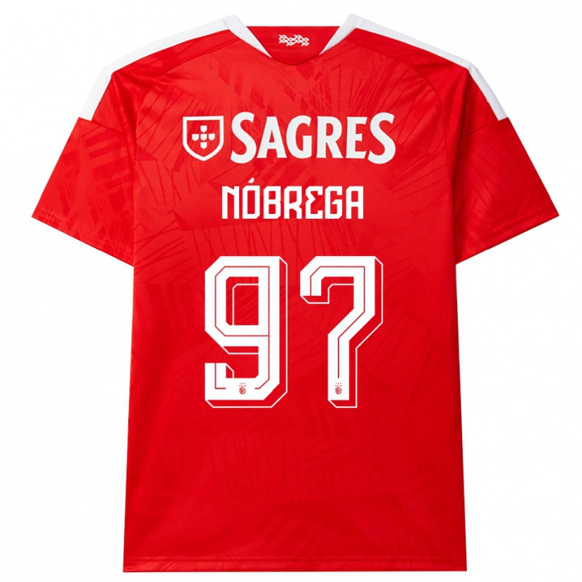 Danxen Uomo Maglia Ricardo Nóbrega #97 Rosso Bianco Giallo Kit Gara Home 2026/27 Maglietta