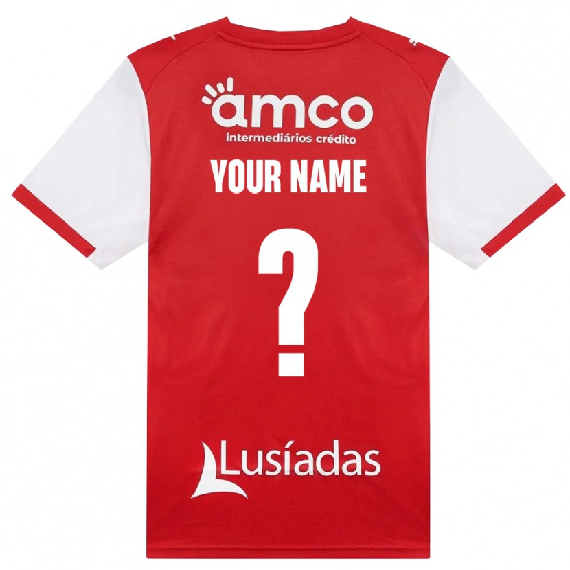 Danxen Uomo Maglia Il Tuo Nome #0 Bianco Rosso Nero Kit Gara Home 2026/27 Maglietta