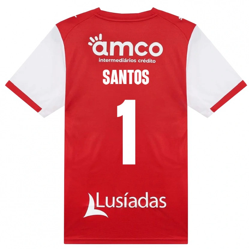 Danxen Uomo Maglia Matheus Santos #1 Bianco Rosso Nero Kit Gara Home 2026/27 Maglietta