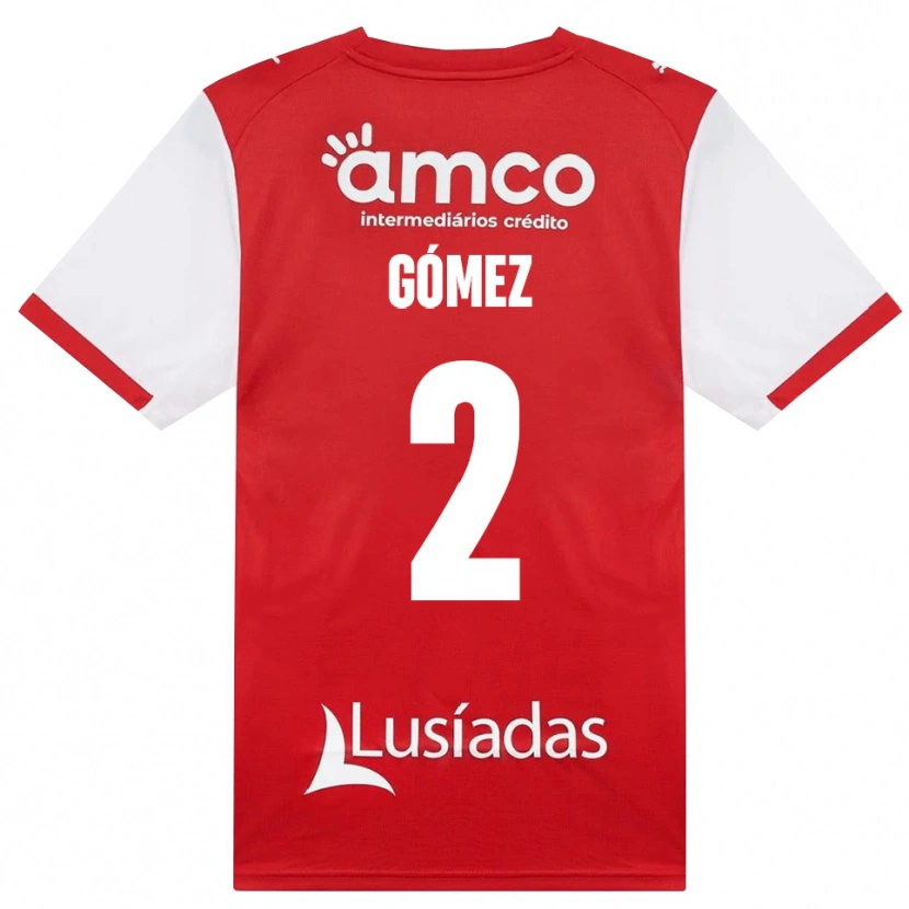 Danxen Uomo Maglia Víctor Gómez #2 Bianco Rosso Nero Kit Gara Home 2026/27 Maglietta
