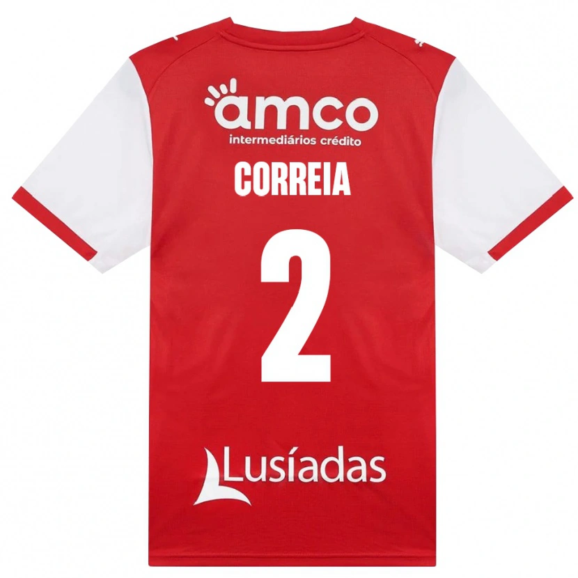 Danxen Uomo Maglia Nuno Correia #2 Bianco Rosso Nero Kit Gara Home 2026/27 Maglietta