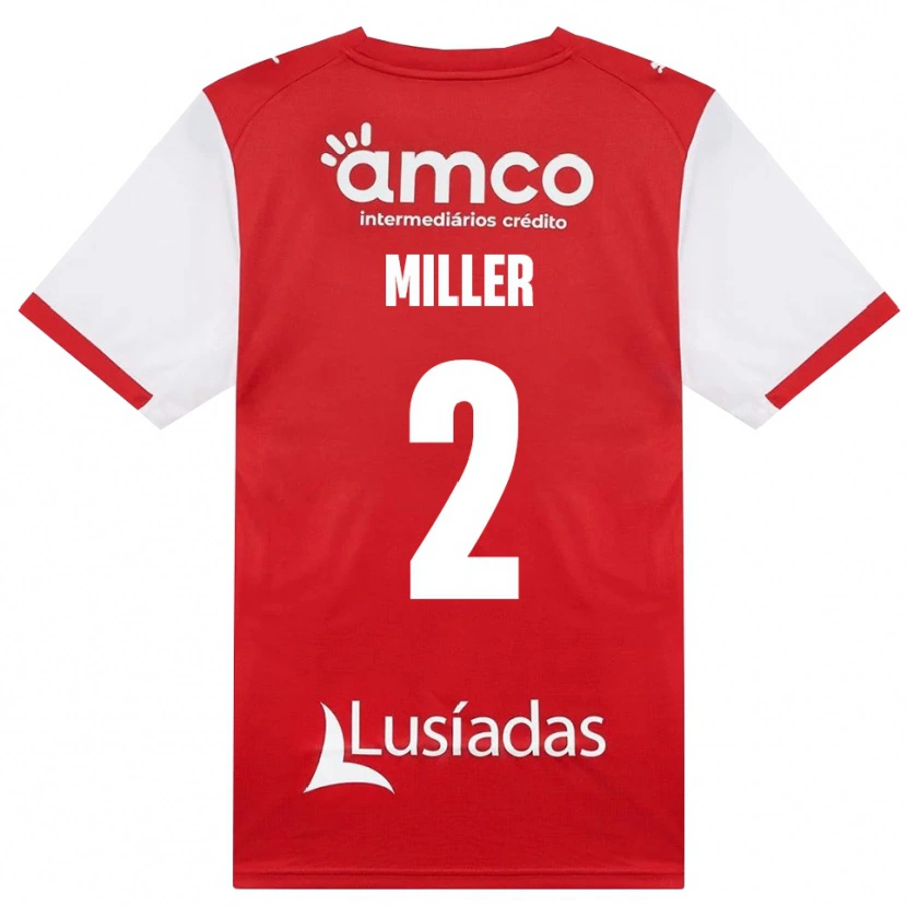 Danxen Uomo Maglia Maria Miller #2 Bianco Rosso Nero Kit Gara Home 2026/27 Maglietta