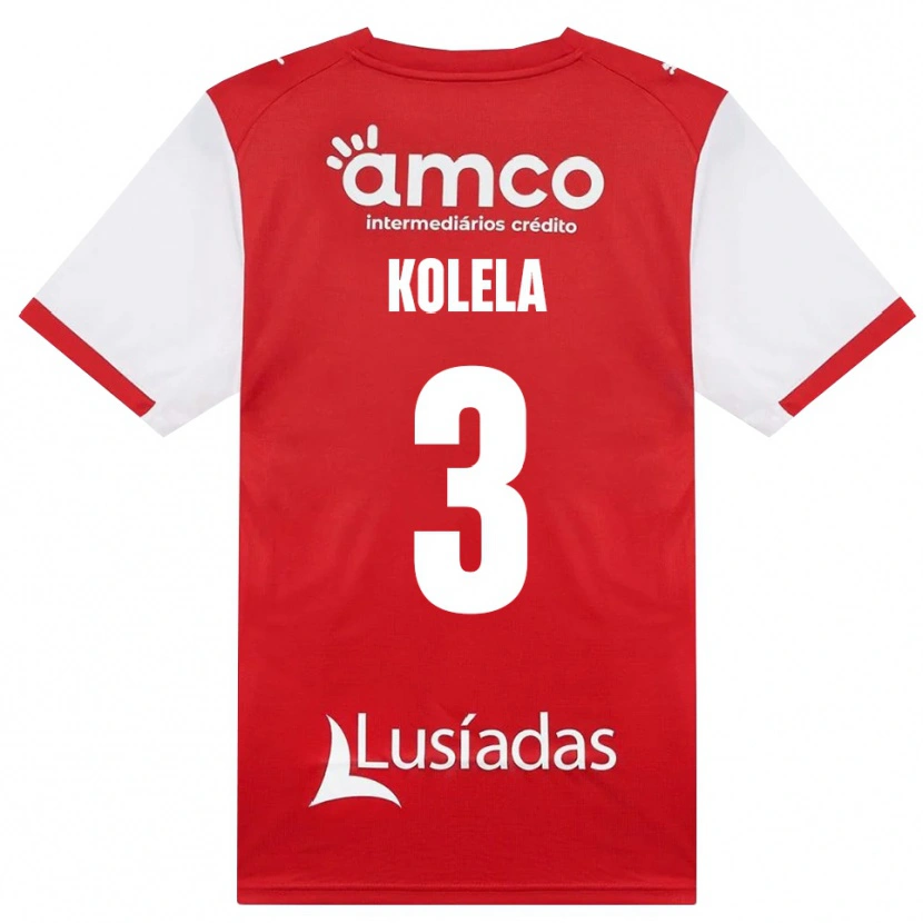 Danxen Uomo Maglia Kyllian Kolela #3 Bianco Rosso Nero Kit Gara Home 2026/27 Maglietta