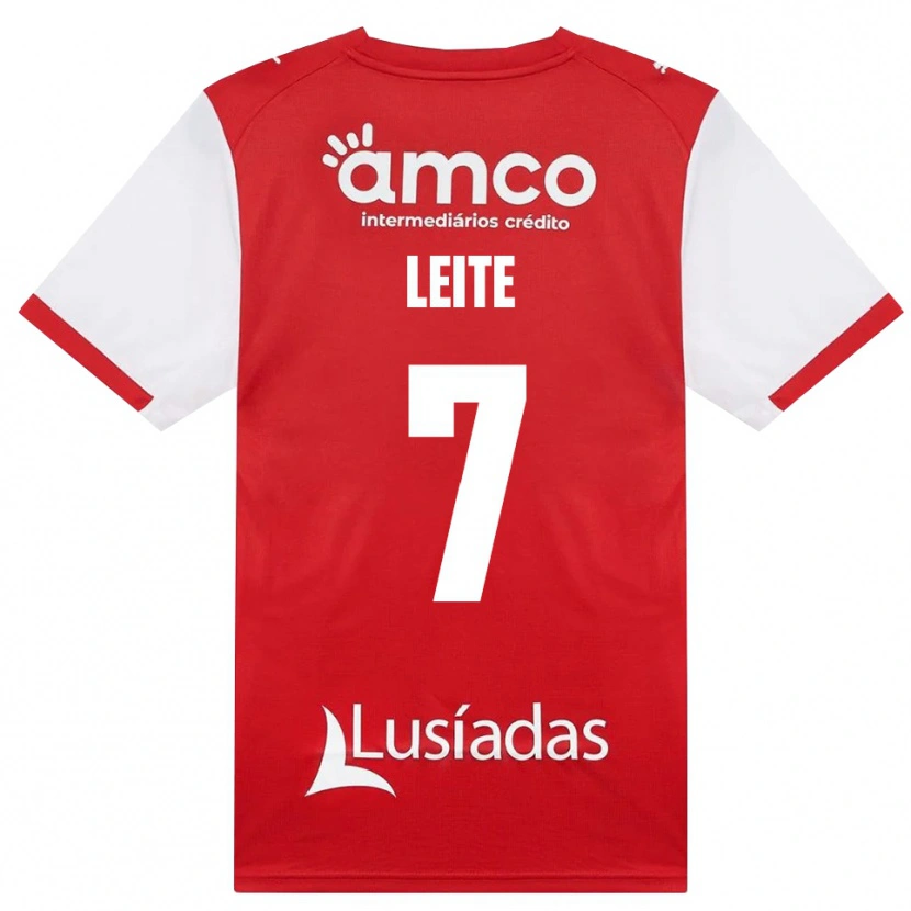 Danxen Uomo Maglia Afonso Leite #7 Bianco Rosso Nero Kit Gara Home 2026/27 Maglietta