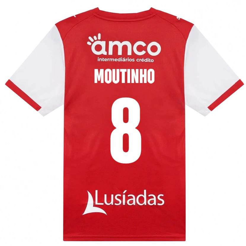 Danxen Uomo Maglia João Moutinho #8 Bianco Rosso Nero Kit Gara Home 2026/27 Maglietta