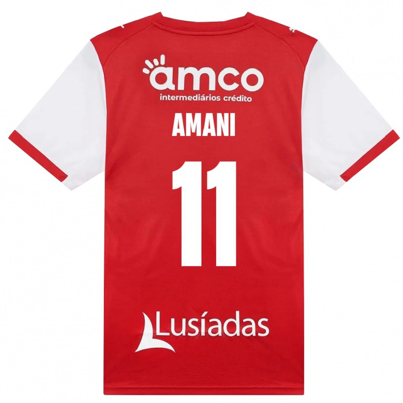 Danxen Uomo Maglia Jolina Amani #11 Bianco Rosso Nero Kit Gara Home 2026/27 Maglietta