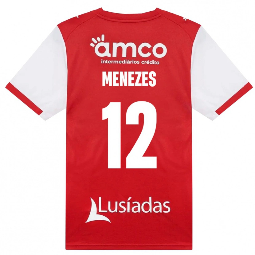 Danxen Uomo Maglia Gabriel Menezes #12 Bianco Rosso Nero Kit Gara Home 2026/27 Maglietta