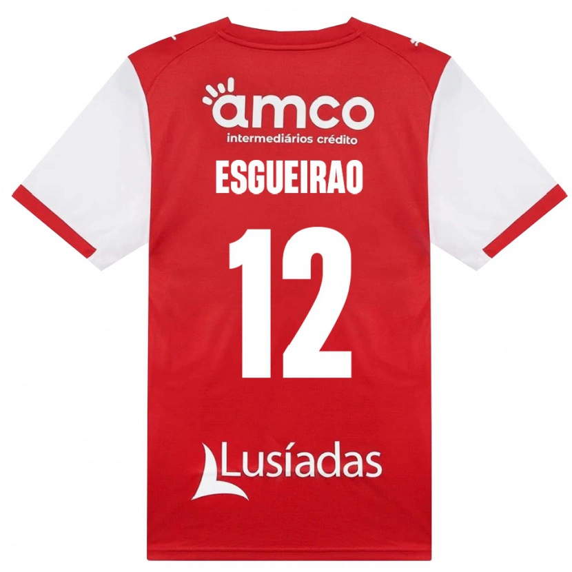 Danxen Uomo Maglia Íris Esgueirão #12 Bianco Rosso Nero Kit Gara Home 2026/27 Maglietta