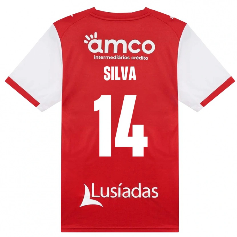 Danxen Uomo Maglia Dolores Silva #14 Bianco Rosso Nero Kit Gara Home 2026/27 Maglietta
