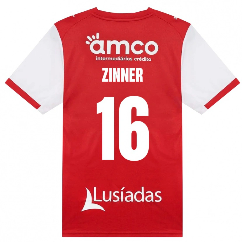 Danxen Uomo Maglia Silvio Zinner #16 Bianco Rosso Nero Kit Gara Home 2026/27 Maglietta