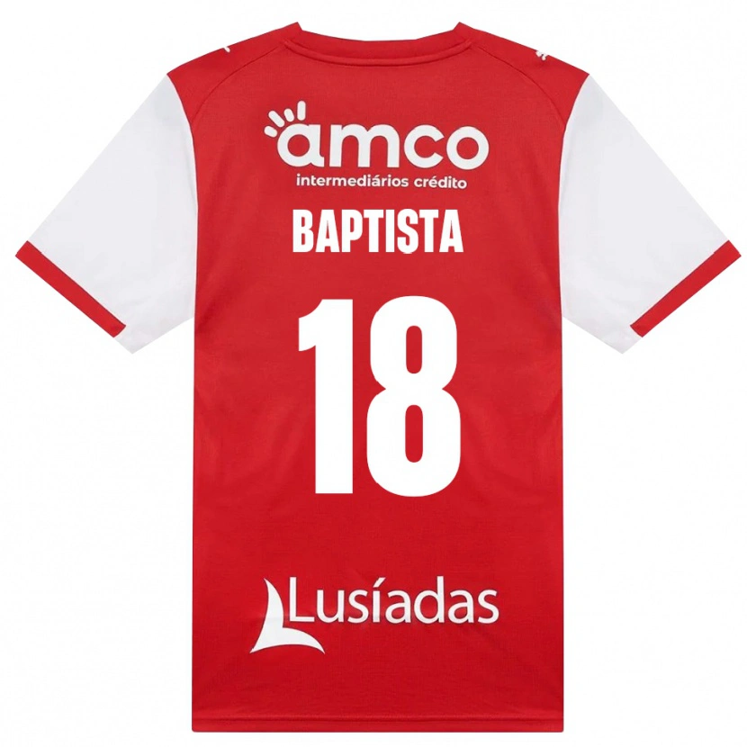 Danxen Uomo Maglia Tiago Baptista #18 Bianco Rosso Nero Kit Gara Home 2026/27 Maglietta