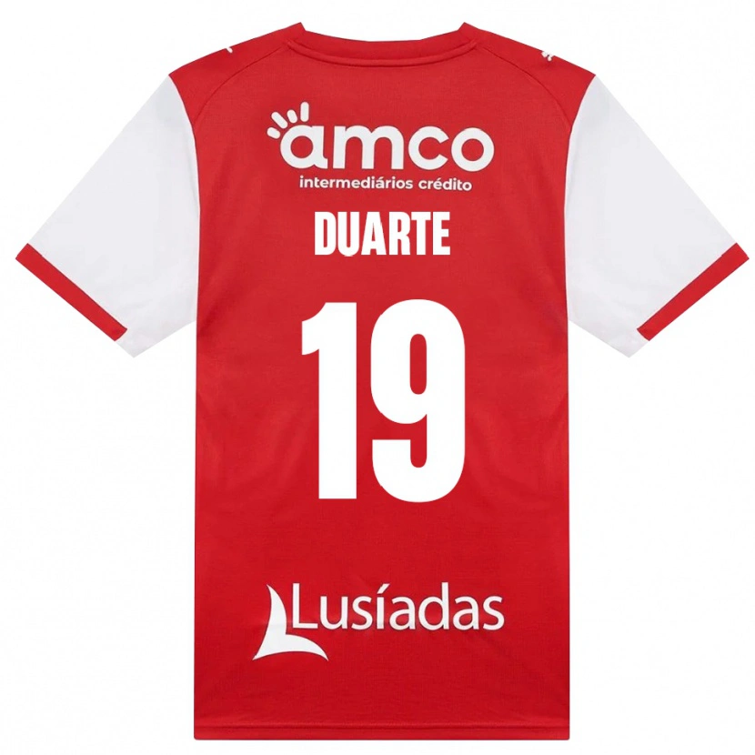 Danxen Uomo Maglia João Duarte #19 Bianco Rosso Nero Kit Gara Home 2026/27 Maglietta