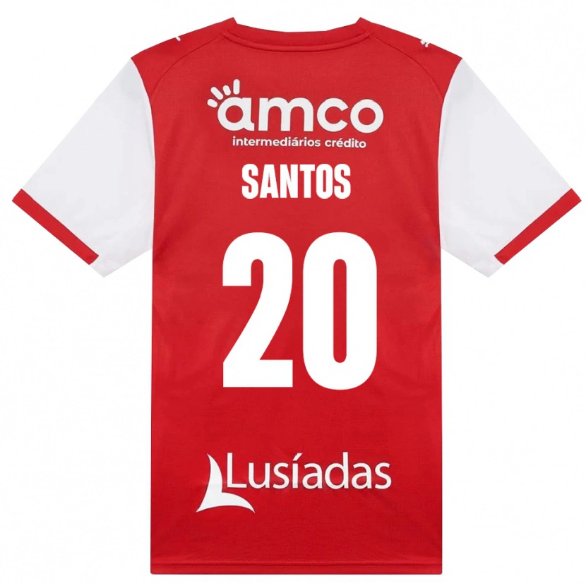 Danxen Uomo Maglia Lourenço Santos #20 Bianco Rosso Nero Kit Gara Home 2026/27 Maglietta