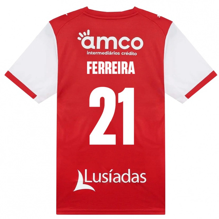 Danxen Uomo Maglia Ana Carolina Ferreira #21 Bianco Rosso Nero Kit Gara Home 2026/27 Maglietta
