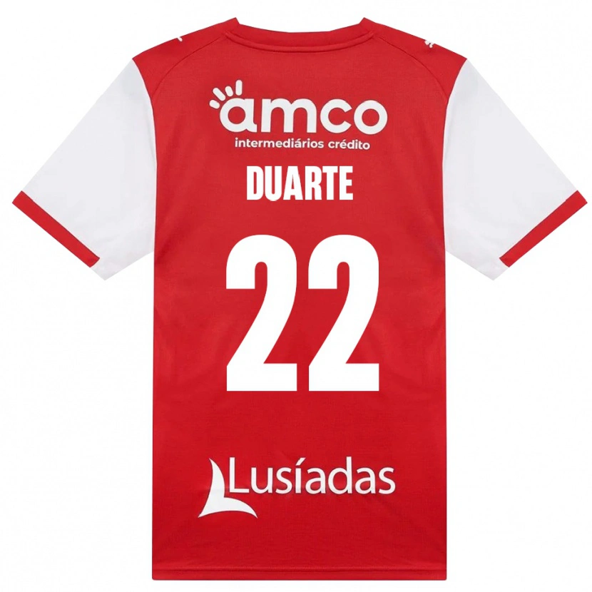 Danxen Uomo Maglia Vânia Duarte #22 Bianco Rosso Nero Kit Gara Home 2026/27 Maglietta