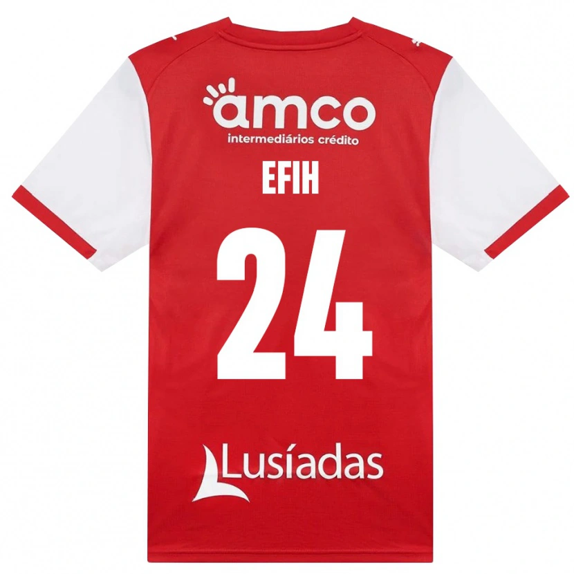 Danxen Uomo Maglia Peace Efih #24 Bianco Rosso Nero Kit Gara Home 2026/27 Maglietta